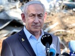 Israel's Prime Minister Benjamin Netanyahu gives a statement during a visit to the site of the Weizmann Institute of Science, which was hit by an Iranian missile barrage, in the central city of Rehovot, Israel June 20, 2025.