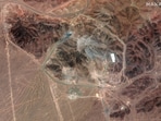 A satellite image shows Iran's Fordow enrichment facility, along with damage from the June 23 airstrikes.
