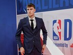 Cooper Flagg arrives for the first round of the NBA basketball draft, Wednesday Cooper Flagg arrives for the first round of the NBA basketball draft, Wednesday