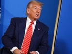 US' President Donald Trump meets with NATO Secretary General Mark Rutte (not pictured) during the NATO summit of heads of state and government in The Hague on June 25, 2025. (Photo by Piroschka Van De Wouw / POOL / AFP)