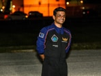 Axiom-4 Pilot Shubhanshu Shukla of India reacts as he greets his family members before their mission to the International Space Station, in Cape Canaveral, Florida, U.S., June 24, 2025.