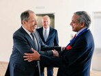 Congress leader Shashi Tharoor during a meeting with the Russian Foreign Minister Sergey Lavrov, on the sidelines of the Primakov Readings, in Moscow. (PTI) Congress leader Shashi Tharoor during a meeting with the Russian Foreign Minister Sergey Lavrov, on the sidelines of the Primakov Readings, in Moscow. (PTI)