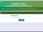 AP PGECET results 2025, rank cards announced(Official website, screenshot)