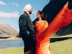 Diljit Dosanjh and Pakistani actor Hania Aamir in a still from Sardaar Ji 3 trailer. Diljit Dosanjh and Pakistani actor Hania Aamir in a still from Sardaar Ji 3 trailer.