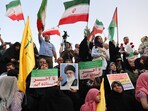 People attend a gathering to support Iran's Armed Forces, after U.S. President Donald Trump announced a ceasefire between Israel and Iran, in Tehran, Iran