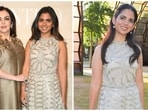 Isha Ambani wears a Valentino dress with Nita Ambani in 2019 (left) and for The Serpentine Summer Party in 2025 (right). Isha Ambani wears a Valentino dress with Nita Ambani in 2019 (left) and for The Serpentine Summer Party in 2025 (right).