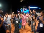 People celebrated the successful launch as they watched the live broadcast of Axiom 4 space mission, in Lucknow. People celebrated the successful launch as they watched the live broadcast of Axiom 4 space mission, in Lucknow.
