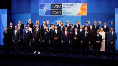 NATO heads of state and government pose for a group photo during the NATO summit in The Hague, Netherlands, Wednesday, June 25, 2025. (AP) NATO heads of state and government pose for a group photo during the NATO summit in The Hague, Netherlands, Wednesday, June 25, 2025. (AP)