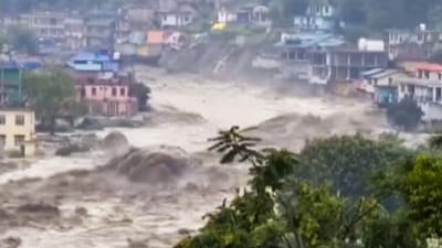 According to officials, cloudbursts were confirmed at three locations in Kullu, including Jiva Nala in Sainj valley, Hurla Nala in Garsa valley, and Horangad in the Banjar area. (PTI) According to officials, cloudbursts were confirmed at three locations in Kullu, including Jiva Nala in Sainj valley, Hurla Nala in Garsa valley, and Horangad in the Banjar area. (PTI)