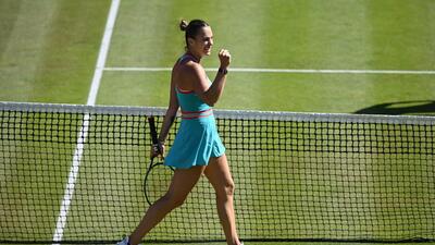 Eighth in this grass order with 1,240 points, Aryna Sabalenka is the best among the current multiple-Slam winning trio of Sabalenka, Iga Swiatek and Coco Gauff. (REUTERS) Eighth in this grass order with 1,240 points, Aryna Sabalenka is the best among the current multiple-Slam winning trio of Sabalenka, Iga Swiatek and Coco Gauff. (REUTERS)