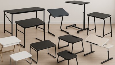 Functional and space-saving, a folding work desk can bring structure to any corner without cluttering up the room. Functional and space-saving, a folding work desk can bring structure to any corner without cluttering up the room.