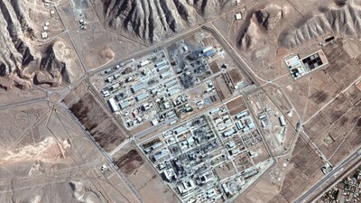 A satellite overview shows the Isfahan Nuclear Research Center, as well as nearby tunnels, amid the Iran-Israel conflict, in Isfahan, Iran, June 24, 2025. (Reuters)