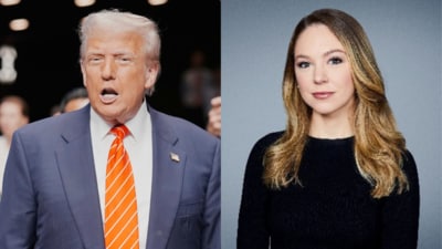 Donald Trump lashed out at CNN journalist Natasha Bertrand on Wednesday (AP and X) Donald Trump lashed out at CNN journalist Natasha Bertrand on Wednesday (AP and X)