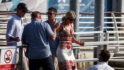 Ivanka Trump, daughter of U.S. President Donald Trump, and her husband Jared Kushner take a boat at the Venice airport, ahead of the expected wedding of Amazon founder Jeff Bezos and Lauren Sanchez, in Venice, Italy, June 24, 2025. REUTERS/Guglielmo Mangiapane     TPX IMAGES OF THE DAY (REUTERS)