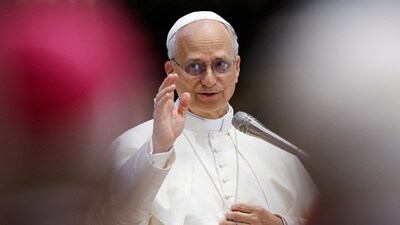 Pope Leo XIV attends a meditation inside St. Peter's Basilica during the Jubilee of Bishops, at the Vatican, June 25 (REUTERS)