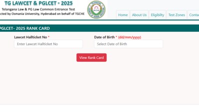 TS LAWCET, PGLCET Result 2025 has been declared at lawcet.tgche.ac.in. The direct link to check scores is given here. TS LAWCET, PGLCET Result 2025 has been declared at lawcet.tgche.ac.in. The direct link to check scores is given here.