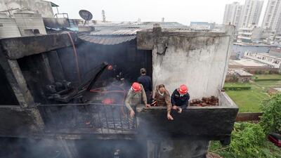 The illegal factory site. (Sanjeev Verma/HT Photo) The illegal factory site. (Sanjeev Verma/HT Photo)