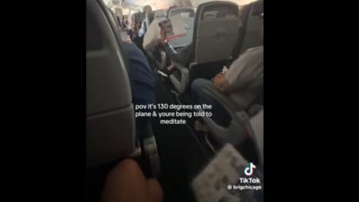 The advice to meditate didn’t go over well with several passengers who were heard mocking the suggestion. (Reddit) The advice to meditate didn’t go over well with several passengers who were heard mocking the suggestion. (Reddit)