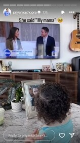 Priyanka Chopra posted a brief clip of Malti sitting in front of a television. Priyanka Chopra posted a brief clip of Malti sitting in front of a television.