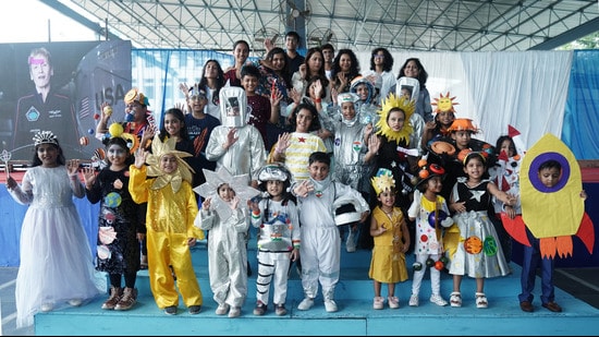 Shubhanshu achieved a historic milestone in space science, making his family and school proud. Celebrations took place on Wednesday at City Montessori School, Kanpur Road Campus in Lucknow, where teachers, students, and family members gathered to honour his remarkable success (HT)