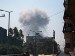Smoke billows following Israeli strikes west of Jabalia in the northern Gaza Strip Smoke billows following Israeli strikes west of Jabalia in the northern Gaza Strip