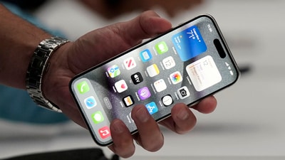 Apple Event 2023: iPhone 15 Pro is shown after its introduction. (AP)