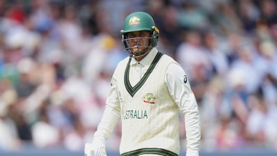 Australia's Usman Khawaja walks off the field (AP) Australia's Usman Khawaja walks off the field (AP)