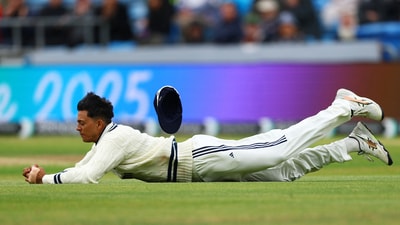 India's Yashasvi Jaiswal misses a catch. (Action Images via Reuters)