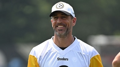 Aaron Rodgers joined the Pittsburgh Steelers this off-season (Getty Images via AFP) Aaron Rodgers joined the Pittsburgh Steelers this off-season (Getty Images via AFP)