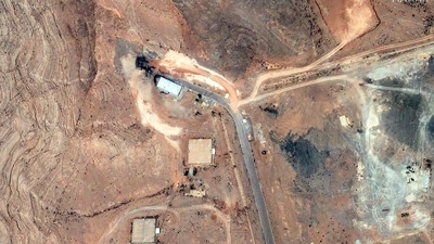 A satellite image shows damage to the tunnel entrances of the Isfahan Nuclear Technology Research Center, following US airstrikes amid the Iran-Israel conflict, in Isfahan, Iran, June 22, 2025. (Reuters)