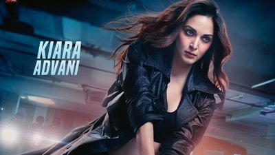 Kiara Advani in her character poster for War 2. Kiara Advani in her character poster for War 2.