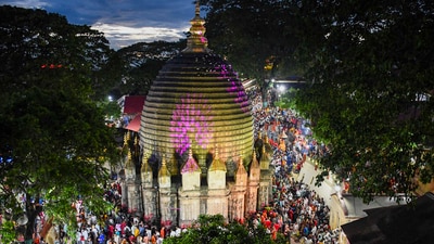 Devotees throng Maa Kamakhya temple during the ongoing 'Ambubachi Mela', in Guwahati, (PTI) Devotees throng Maa Kamakhya temple during the ongoing 'Ambubachi Mela', in Guwahati, (PTI)