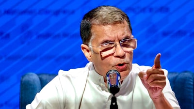 Congress leader Pawan Khera pointed out a five-month gap between the Lok Sabha and Assembly elections in Maharashtra, during which 40 lakh new voters were added, raising questions about the integrity of the electoral roll. (AICC) Congress leader Pawan Khera pointed out a five-month gap between the Lok Sabha and Assembly elections in Maharashtra, during which 40 lakh new voters were added, raising questions about the integrity of the electoral roll. (AICC)