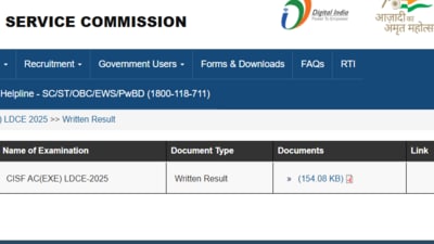 UPSC CISF AC (Exe) Results 2025 are out at upsc.gov.in. The direct link to check merit list is given here. UPSC CISF AC (Exe) Results 2025 are out at upsc.gov.in. The direct link to check merit list is given here.
