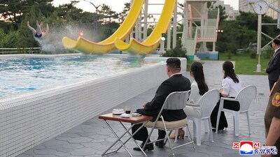 North Korean leader Kim Jong Un, his daughter Kim Ju Ae and his wife Ri Sol Ju visiting the Wonsan Kalma coastal tourist area (AFP) North Korean leader Kim Jong Un, his daughter Kim Ju Ae and his wife Ri Sol Ju visiting the Wonsan Kalma coastal tourist area (AFP)
