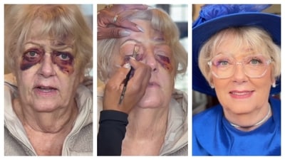 The technique the MUA used is colour correcting. (Instagram) The technique the MUA used is colour correcting. (Instagram)