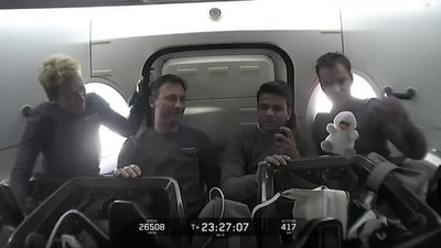 A swan toy accompanied the crew of the Axiom 4 mission to space. A swan toy accompanied the crew of the Axiom 4 mission to space.