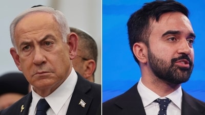 New York mayoral candidate Zohran Mamdani (R) once vowed to get Israeli PM Benjamin Netanyahu arrested if he ever visited New York. New York mayoral candidate Zohran Mamdani (R) once vowed to get Israeli PM Benjamin Netanyahu arrested if he ever visited New York.