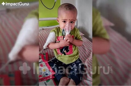 [In frame: Little Shriyaan at the hospital, getting treated]