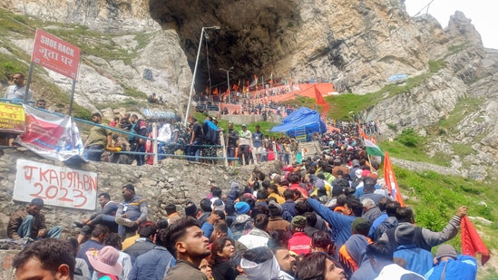 (Image for representation) The 38-day-long Amarnath Yatra will start on July 3 and end on August 9. (ANI photo) (ANI )