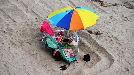 (Image for representation) A female lifeguard was hospitalized after being impaled by a beach umbrella at Asbury Park. (Unsplash)