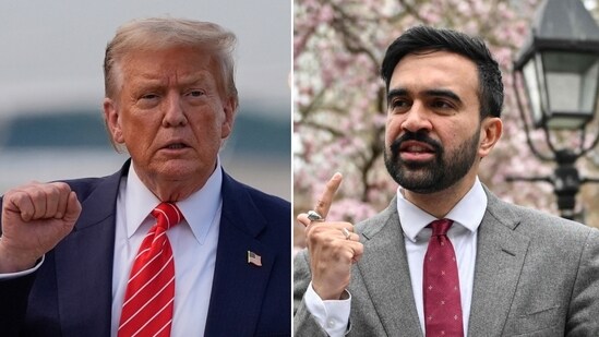 Donald Trump slammed Zohran Mamdani (R) after the latter won the Democratic mayoral primary.