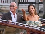 Bezos and Sanchez were spotted enjoying a water taxi ride in Venice on Thursday.