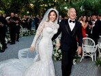 Lauren Sanchez and Jeff Bezos at their wedding ceremony