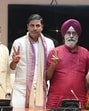 MCD Mayor Raja Iqbal Singh with MCD standing committee chairman Satya Sharma and deputy chairman Sunder Singh. (Sonu Mehta/HT Photo) MCD Mayor Raja Iqbal Singh with MCD standing committee chairman Satya Sharma and deputy chairman Sunder Singh. (Sonu Mehta/HT Photo)