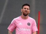 Inter Miami CF's Lionel Messi during training.