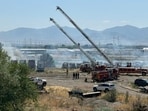 A massive fire broke out in Salt Lake City on Friday A massive fire broke out in Salt Lake City on Friday