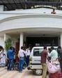 Three elderly people are rescued from the old age home on Friday. (Sunil Ghosh/HT Photo)