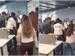 Videos of employees dancing and celebrating at the office went viral on social media, drawing sharp criticism over the timing. Videos of employees dancing and celebrating at the office went viral on social media, drawing sharp criticism over the timing.