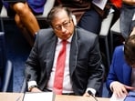 Colombian President Gustavo Petro attends the Climate Ambition Summit at the United Nations Headquarters on September 20, 2023.